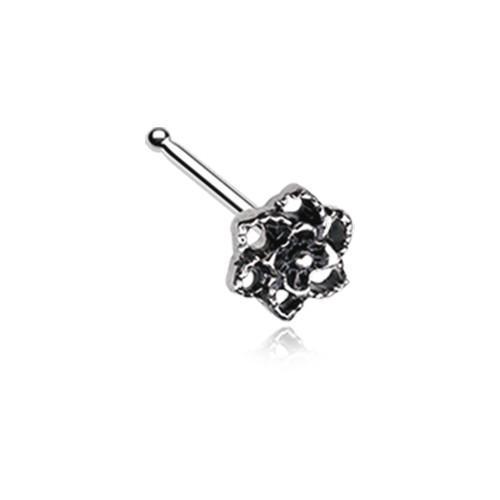Buy Clear Diamond Flower Nose Stud Black Plated Indian Nose Piercing Online  in India - Etsy